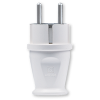 305.0 Utikač dvopolni masivni sa kontaktom za uzemljenje 16A 250V~ MEDIUM BELI Aling