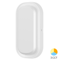 LED VODONEPROPUSNA LAMPA 12W 3u1 IP65 BELA OVALNA (BRODSKA) 3CCT tri boje svetla 3000/4000/6500K BC18-00280 Braytron