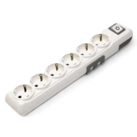 PODSKLOP 6 MESTA SA PREKIDACEM i sa uzemljenjem (prenosna priključnica) EP420250 Eraplast