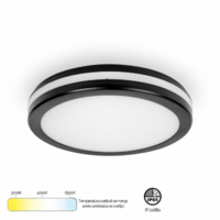 LED PLAFONJERA 20W  CRNA IP65 vodonepropusna 3CCT tri boje svetla 3000/4000/6500K MONA-200 202300